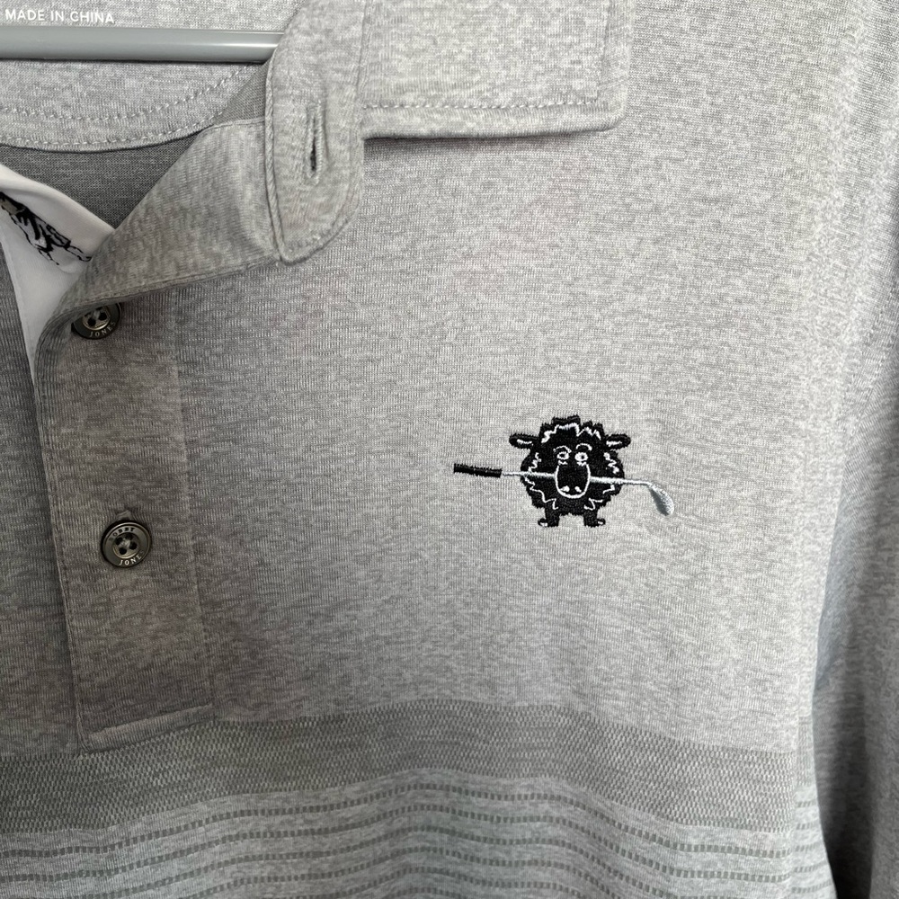 Gray golf shirt